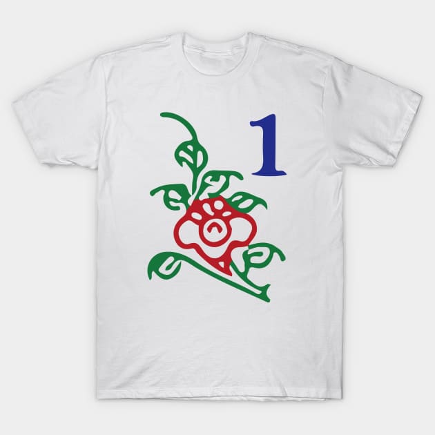 Season Flower Chun 1 Spring 梅 Tile. It's Mahjong Time! T-Shirt by Teeworthy Designs